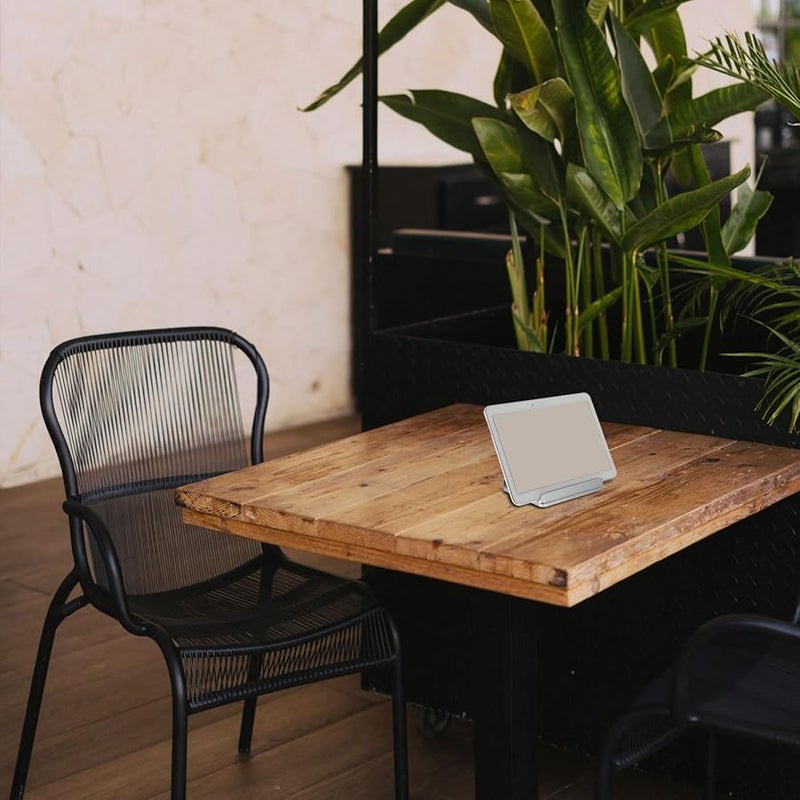 Aluminum Alloy Vertical Laptop Stand Dual Slot Holder Portable Space Saving Silver - Image 3